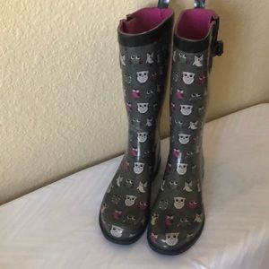 Owl Rain boots